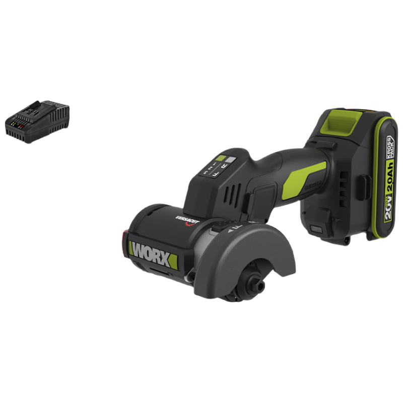 WORX Hawk 20V 76mm Mini Brushless Angle Grinder Lithium Battery WU802.9 (Tool Only) Mini Saw Cutting Machine