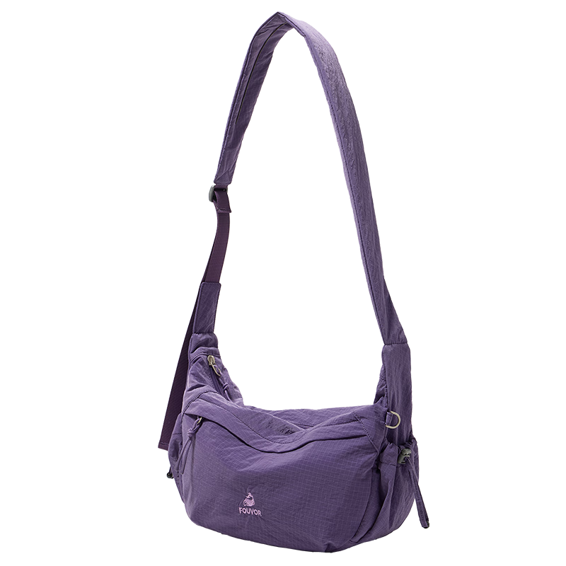 FOUVOR Fashion Crossbody Bag for Women New Large Capacity Shoulder Bag Lightweight Versatile Casual Canvas Bag Purple