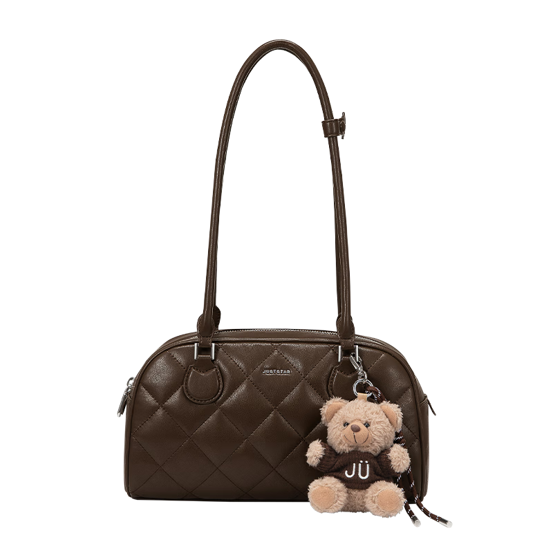 JUST STAR Sun Yi's Same Style Baguette Handbag for Women, 2026 New Luxury Boston Pinball Underarm Bag, Birthday Gift