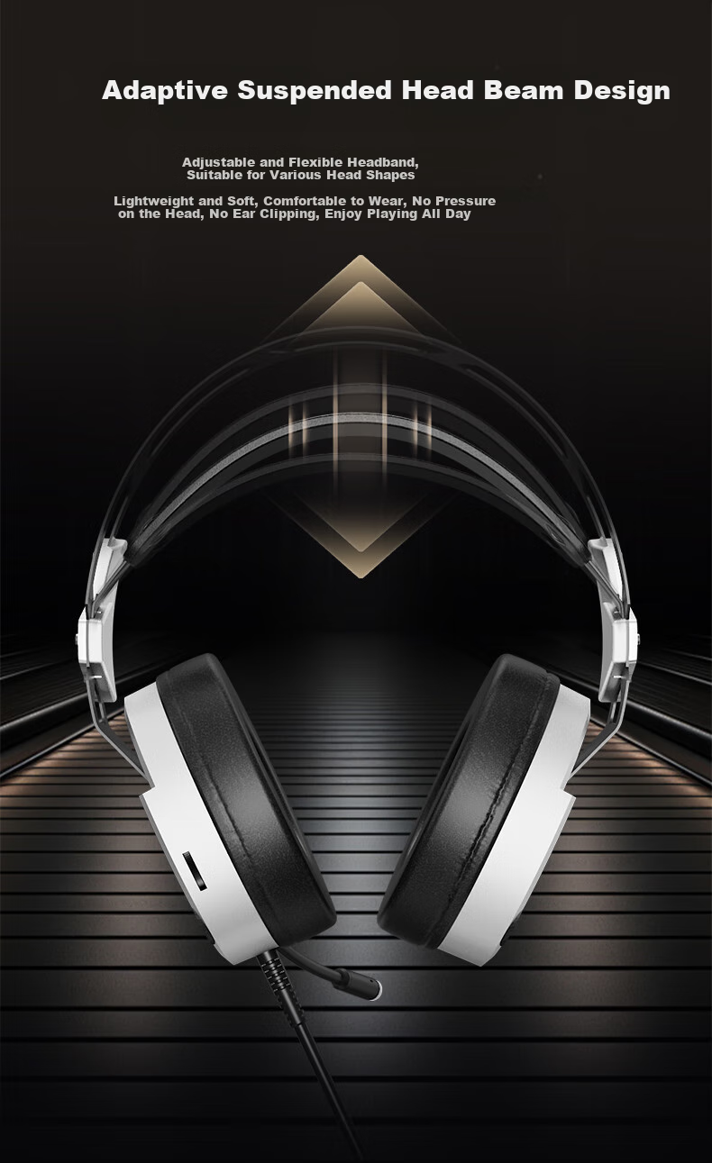MECHREVO Gaming Headset with Microphone, USB Virtual 7.1 Channel, Wired Computer Noise-Cancelling Headphones, for CSGO, Valorant, PUBG, Delta Force, Headset 6