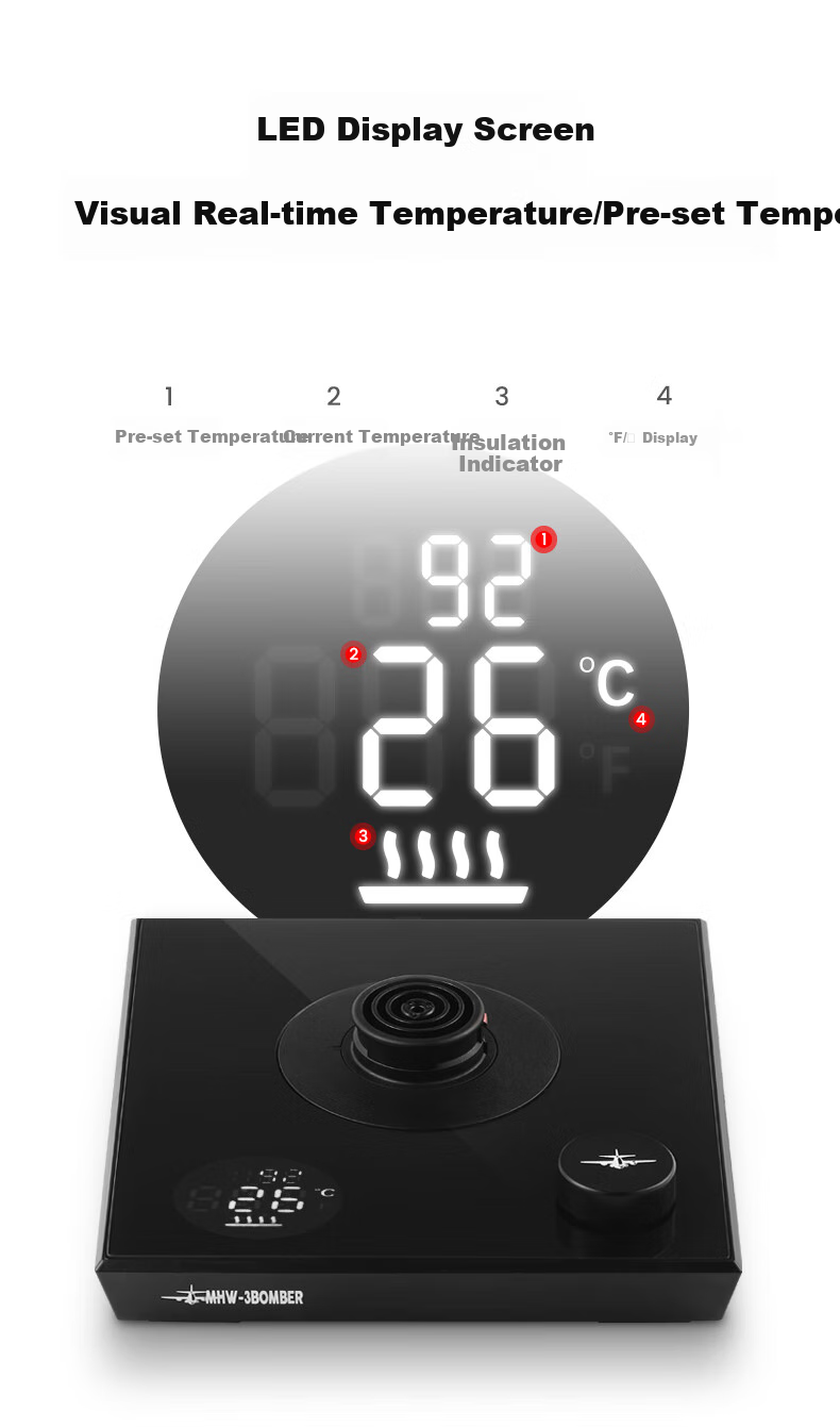 MHW-3BOMBER Assassination Bomber Temperature-Controlled Pour-Over Kettle, Electric Heating Pour-Over Flow Control Smart Coffee Kettle, Home Electric Water-Heated Tea Maker 8