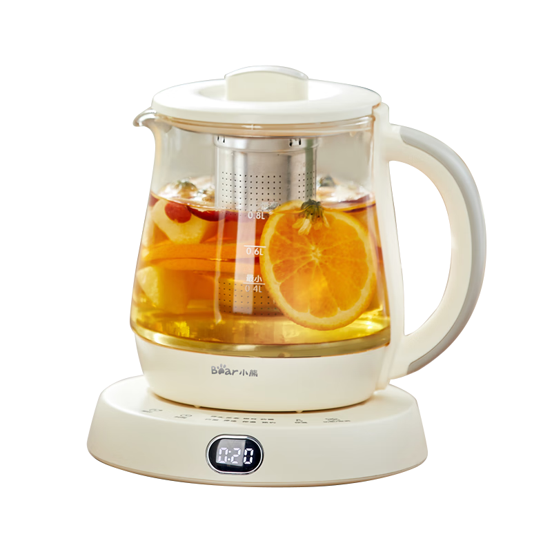 Bear Mini Health Pot, Tea Maker, Office Constant Temperature Kettle, Electric Water Boiler, Small Teapot for Brewing Flower Tea, 0.8 Liter YSH-D08L1