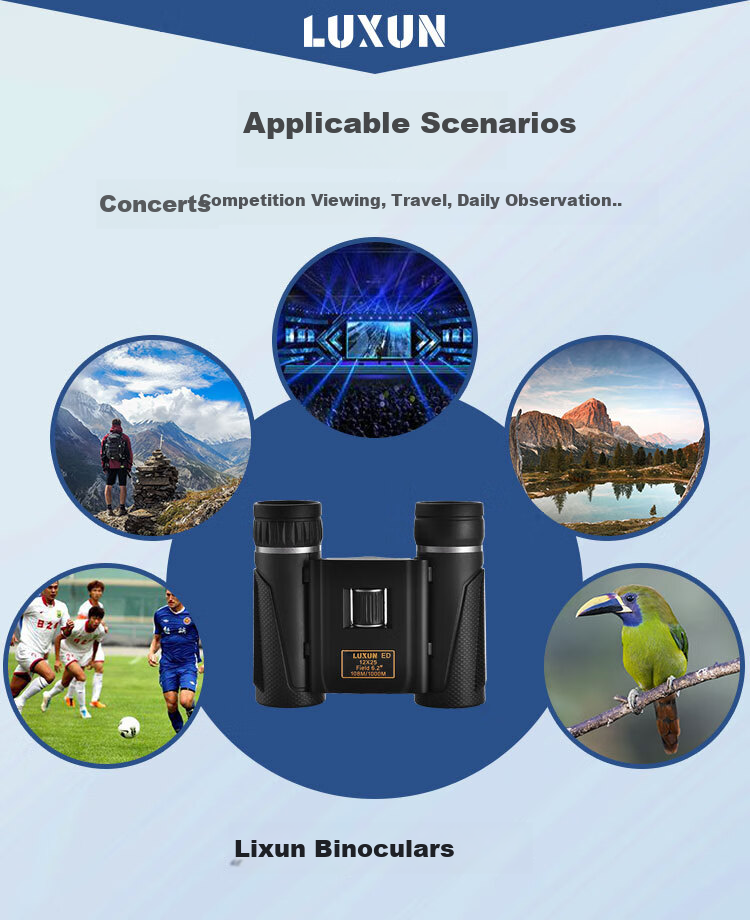 LUXUN Lieyu 3rd Generation Binoculars, High-Definition, High-Magnification, Military-Grade with Night Vision, Professional-Level Adult Outdoor Kilometer 5