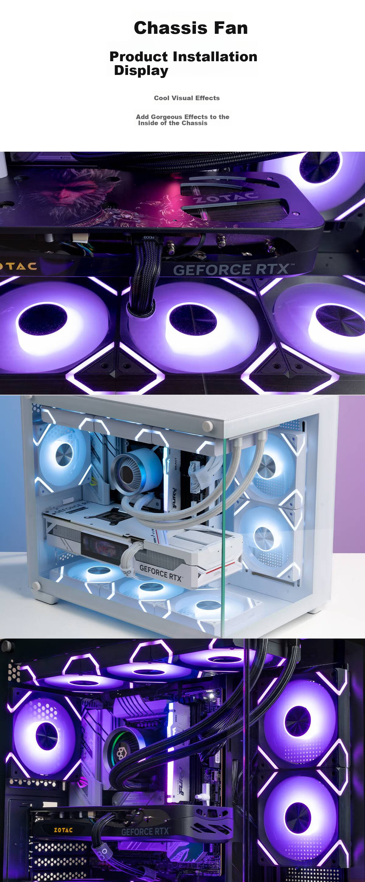 PADO Jidongli X1 High-Performance/Black Case Fan Cooler/PWM Intelligent Temperature Control/ARGB Light Synchronization/Low Noise 12cm 9
