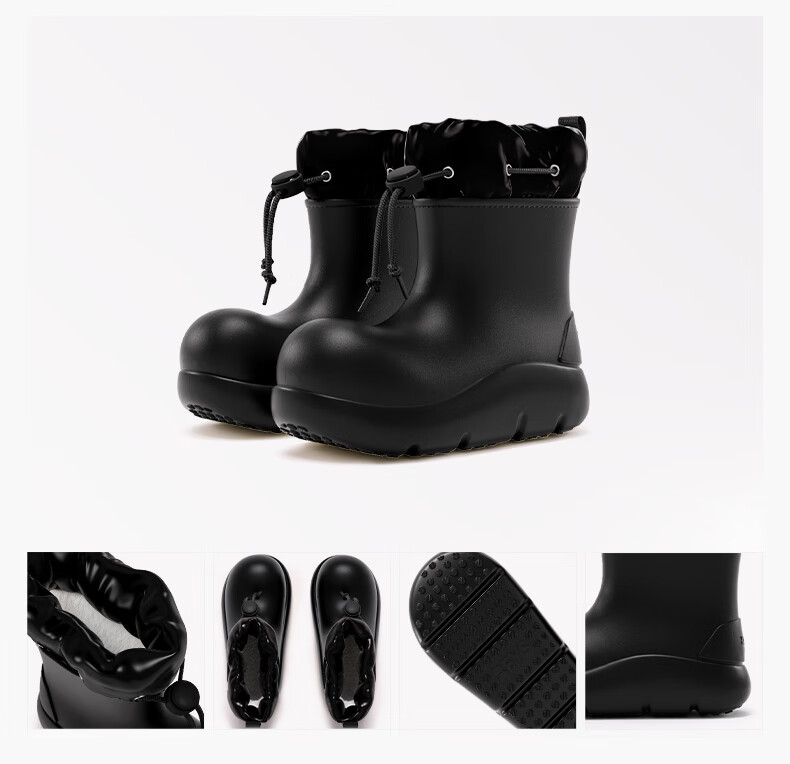 BEYS Women's Clown Shoes Fleece-Lined Snow Boots 2025 New Winter Thickened Non-Slip Waterproof Cotton Shoes Sand Color Size 38 3