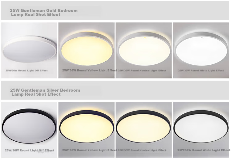 Foshanzhaoming Full-Spectrum Eye-Protection Ceiling Light, Photocatalyst Bedroom Lamp, High Ra97, Gentleman Black, 36W 17