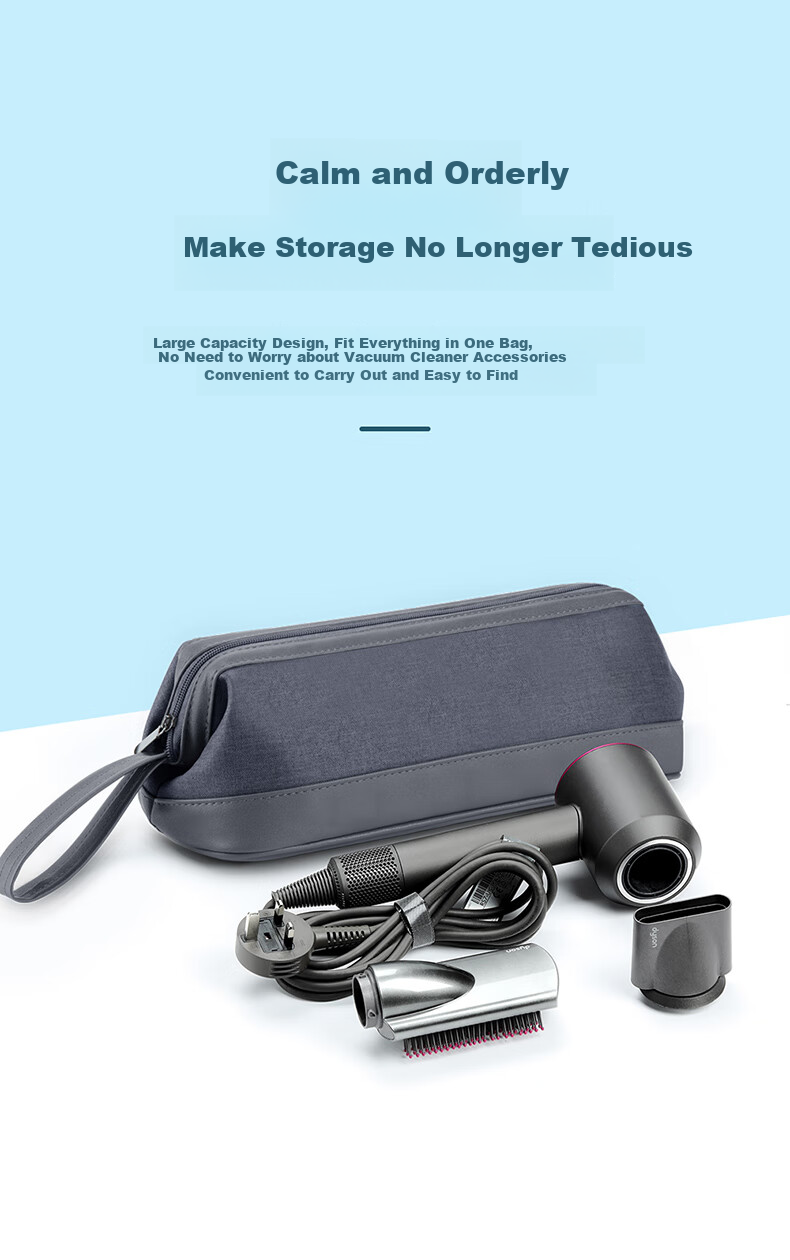 BUBM Hair Dryer Storage Bag, Lai Fen Hair Dryer Storage Pouch, Suitable for Dyson Hair Curler Accessories, Travel Storage Box 3