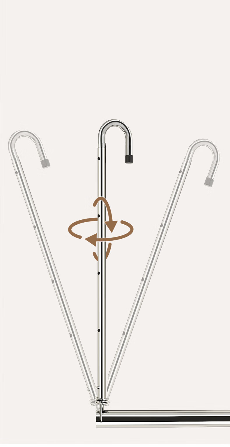 Huakaizhixing Retractable Clothes Drying Rack, Extendable Laundry Hanger for Home Balcony, Stainless Steel No-Drill Extension Pole YJ70 2.4 Meters 11