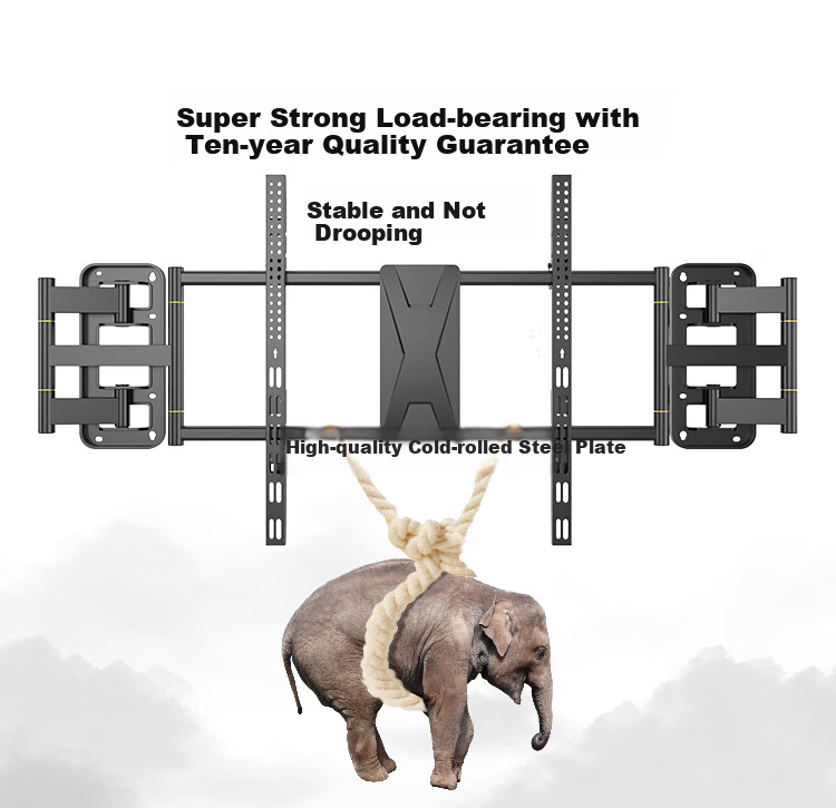 TAZD 65-90 Inch TV Mount, Extendable Bracket, Thickened Large Span Wall Plate, Stretching Internal Embedded Rotating Bracket, Suitable for Hisense, TCL, Leiniao, Huawei, Xiaomi, Skyworth And Others 7
