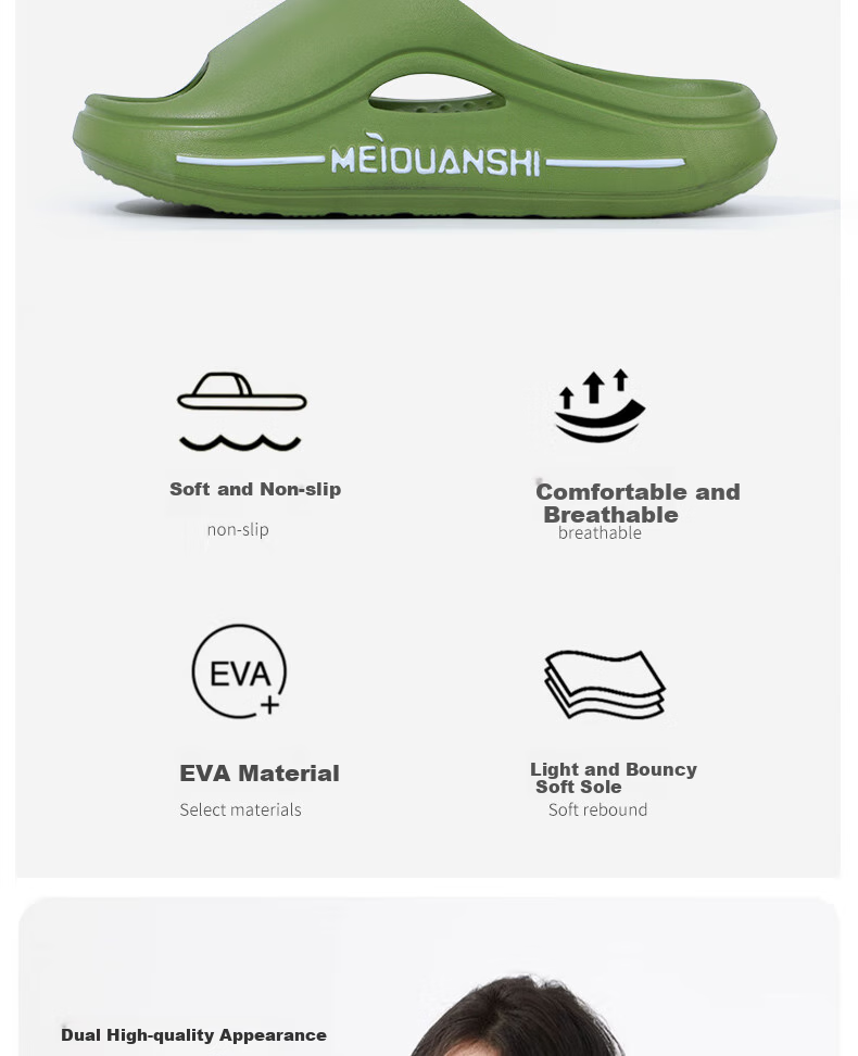 Grace EVA Thick-Soled Fashionable Breathable Slippers for Women, Soft-Bottomed Outdoor Bathroom Comfortable Sandals for Men, Deep Purple, Size 36-37 3
