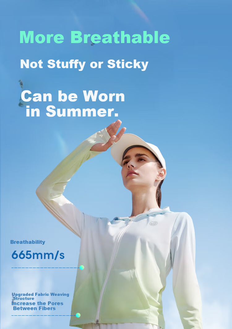 BOSIDENG Summer National Standard Sun Protection Clothing for Women, Short UV-Resistant Breathable Slim-Fit Lightweight Jacket UPF100 9
