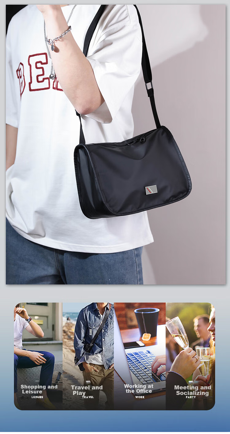 JEVI Crossbody Bag for Men, Casual Functional Multifunctional Shoulder Bag, Trendy Single Shoulder Bag, Cycling Messenger Bag for Me 3