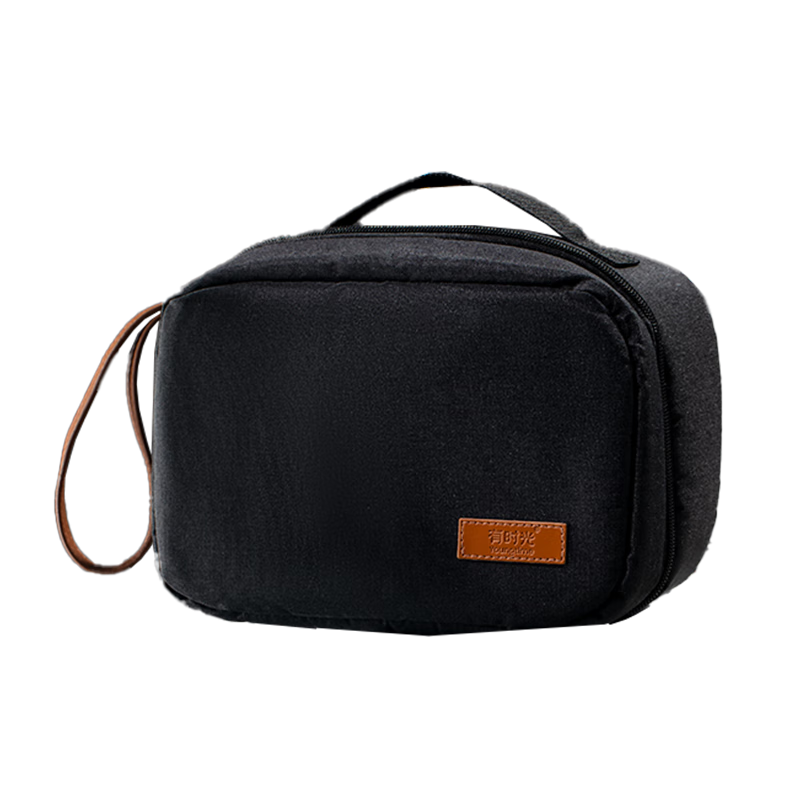 Youshiguang Men's Toiletry Bag, Travel Wet And Dry Separation, Business Trip High-End Storage Makeup Bag, Portable Black Gold Color