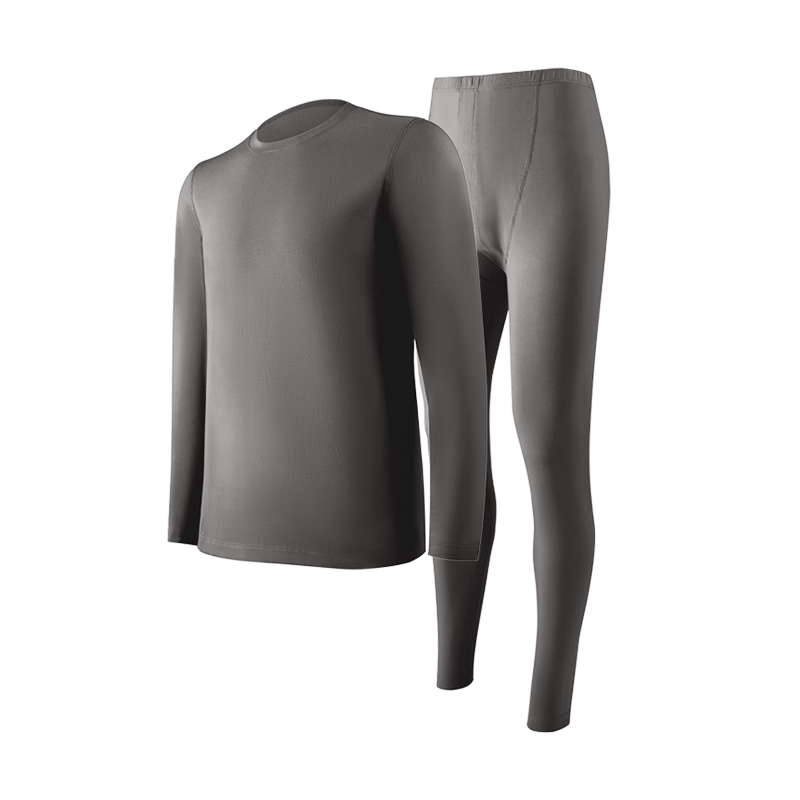 GUJIN 95% Cotton Seamless Thermal Underwear Set for Men, Thickened Heat Retaining Autumn Winter Long Johns and Top, Cold Protection Warm Clothing
