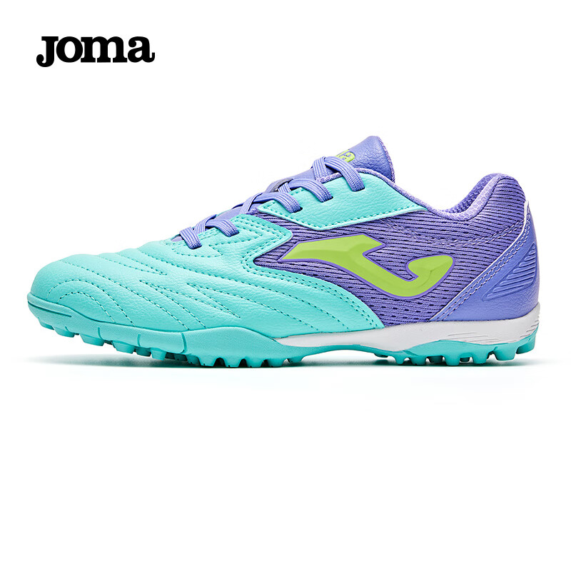 JOMA Kids Soccer Shoes TF Turf Studs Youth Primary School Training Sports Shoes Blue Purple Size 38