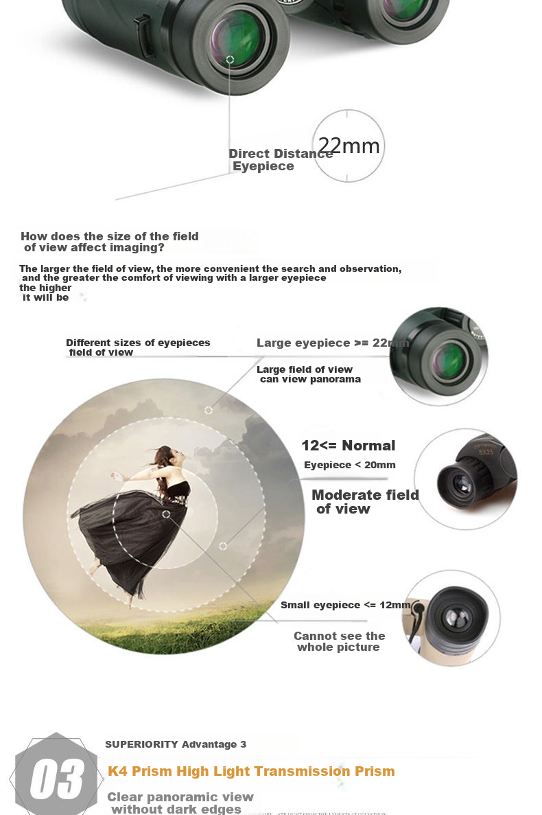 Celestron Nature DX 8x25 High-Power HD Low-Light Night Vision Wide-Angle Nitrogen-Filled Waterproof Binoculars for Mobile Phones 5
