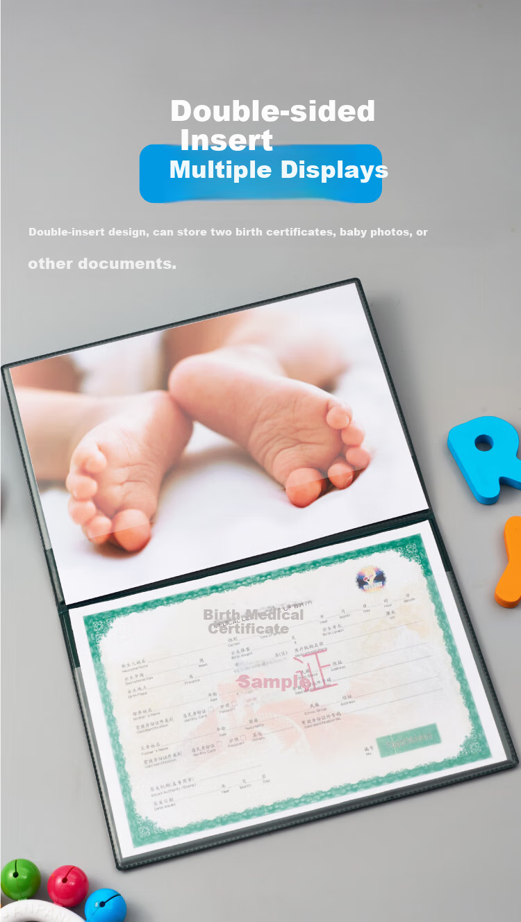 DSB (Disbi) Vaccine Record Cover, Standard Edition, Classic Thickened, Dark Green, Medical Certificate Outer Case for Baby Birth Certificate, Y11 7