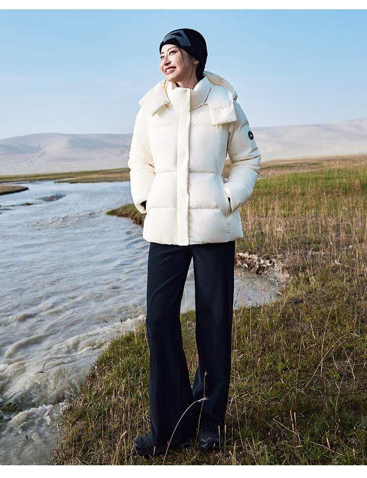 Pioneer Camp Warm Feather Women's Autumn Winter Insulated Windproof Outdoor Hooded Waist-Cinched Mid-Length Thickened Down Jacket 17