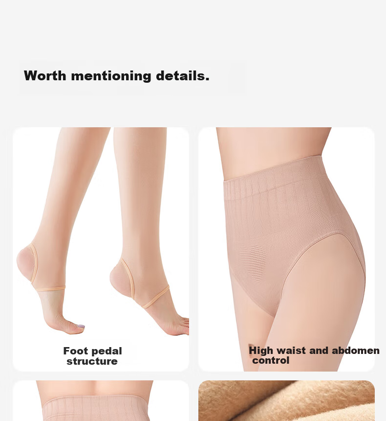 BONAS [Two-Pack] Thick Stockings, Summer Bare-Leg Miracle, Compression Socks, Leggings for Women, Velvet Micro-Pressure Pantyhose 15