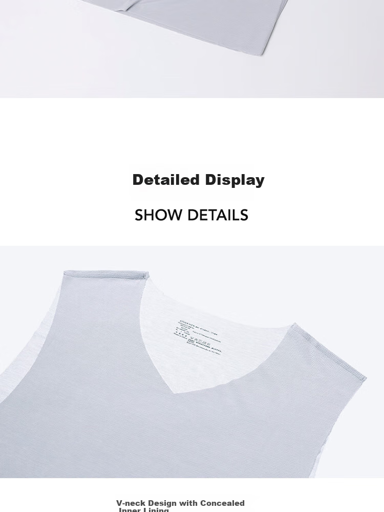 AIMER MEN Men's Modal Wide-Shoulder Undershirt, 3A Antibacterial Seamless Inner Layer, White, Size 170 10