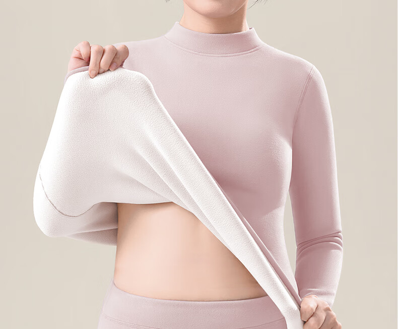 Urban Beauty Class A Middle-aged and Elderly Women's Thermal Underwear Set with Extra Thick Fleece Lamb Wool, Autumn Top and Bottom, 2XL 16