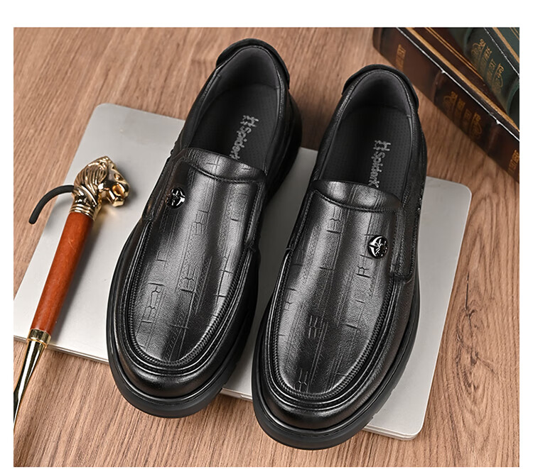 Spider King Men's Shoes 2025 Autumn Winter New Lambskin Soft Breathable Business Casual Dad Shoes Brown Size 40 12