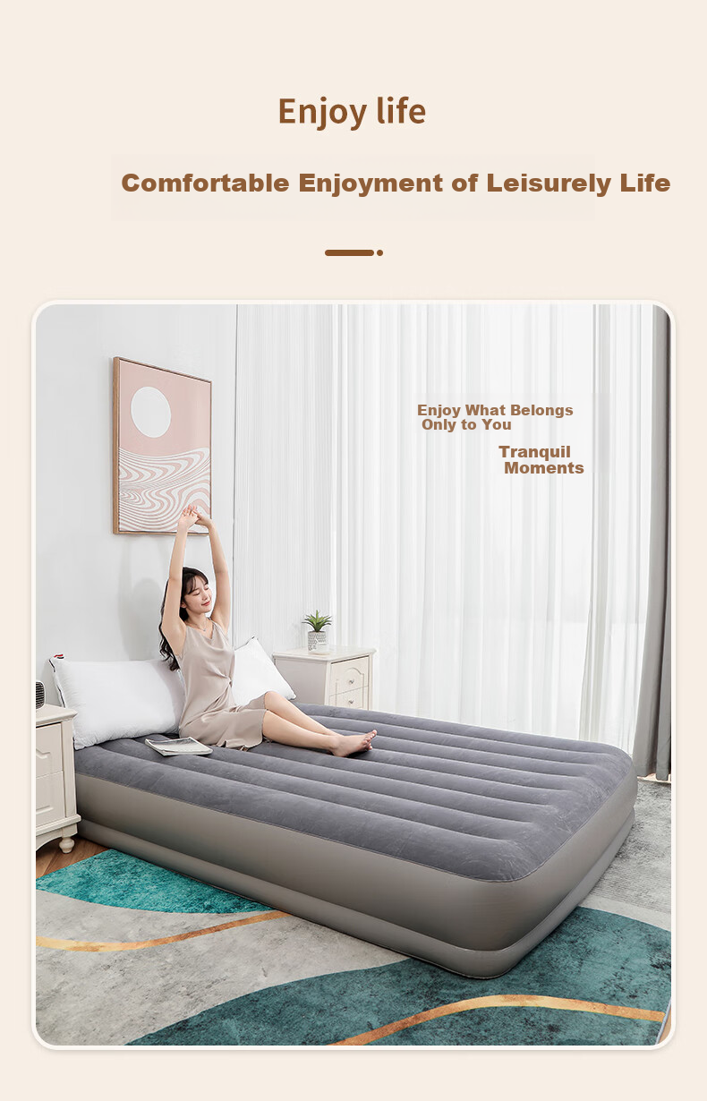 INTEX Built-In Electric Pump USB Port Automatic Inflation Single-Person Air Mattress for Home And Car Use, Foldable Bed with 1 Pillow 64112 12