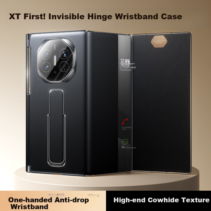 Чехол Mofei для Huawei Mate XT, кожаный, с защитой всего корпуса и дисплея, складной, с подставкой и скрытым ремешком