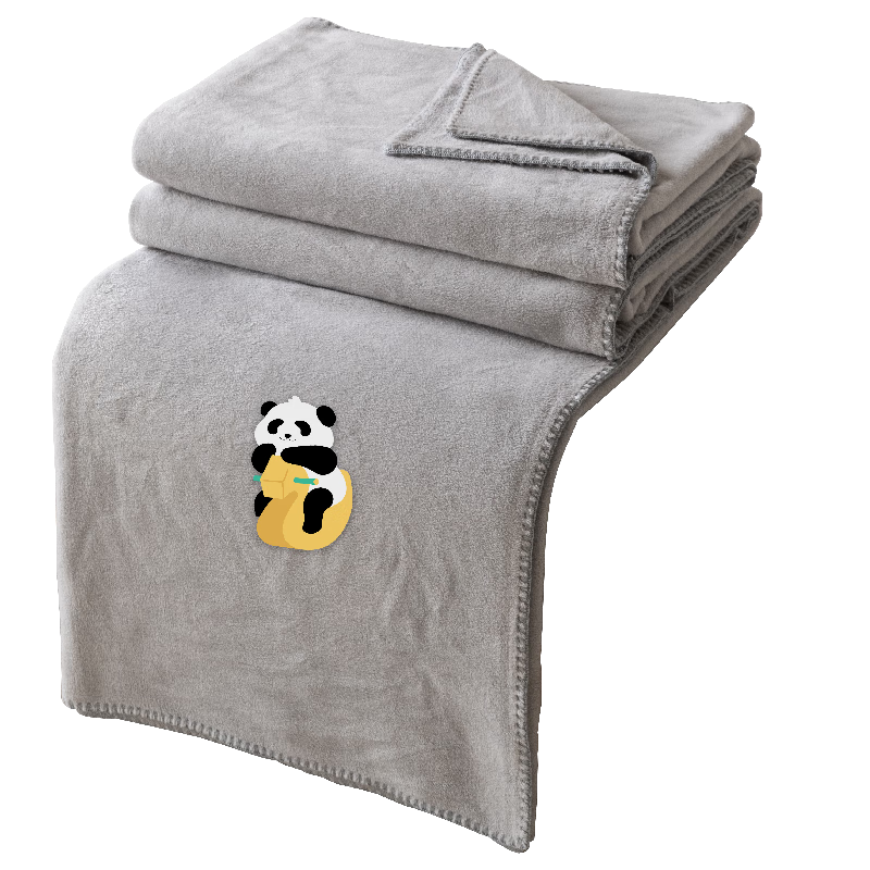 Hengyuanxiang Soft Fleece Blanket Warm Dormitory Office Machine Washable Multifunctional Sofa Throw 100x150cm Gray
