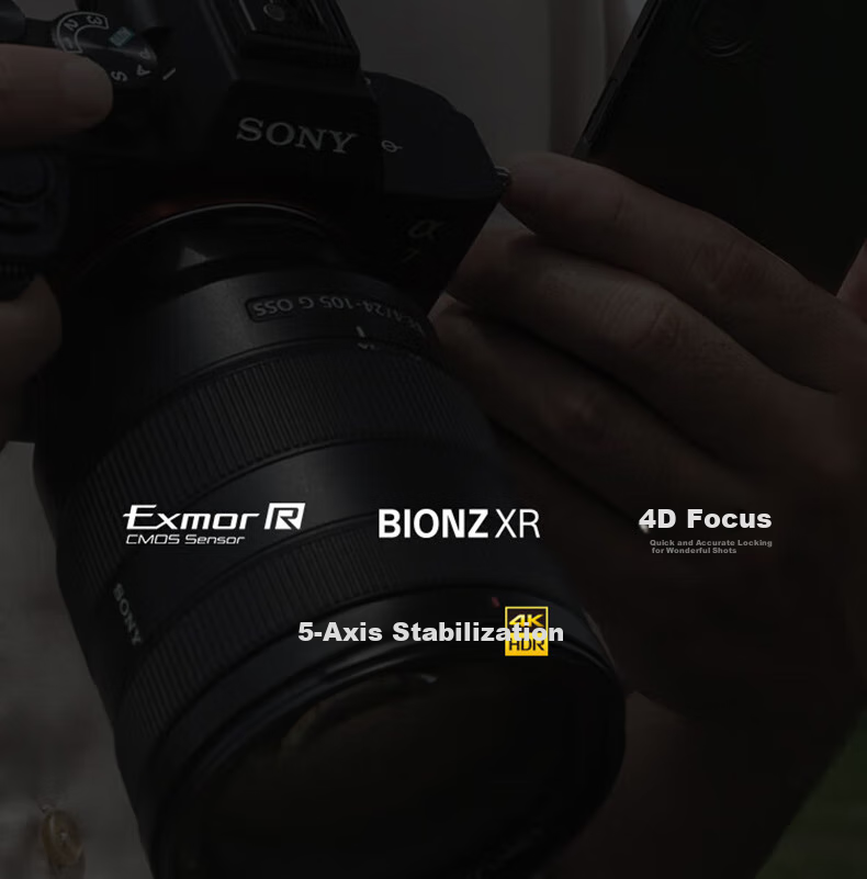 SONY ILCE-7M4 Full-Frame Mirrorless Camera, Professional Creative Appearance Filter, 4K Video Vlog Shooting, A74/α7IV A7M4 Travel Photography Kit 2