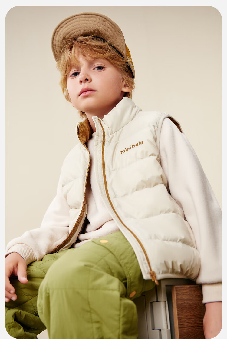 Minibala Kids Unisex Down Vest Waterproof Windproof Warm Sleeveless Jacket 2025 Winter 17
