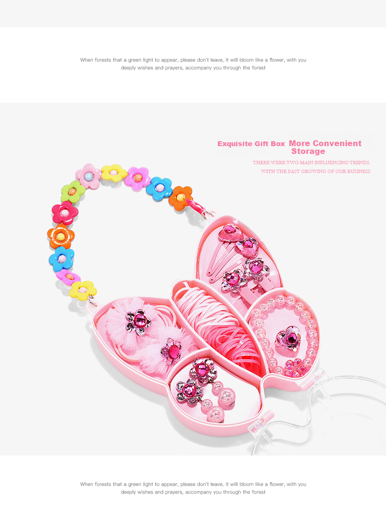 Royal Sasa Girls' Hair Accessories Gift Box Set, Baby Hair Clips, Headwear, Little Girl's Hair Ties, Rubber Bands, Hair Rings 5