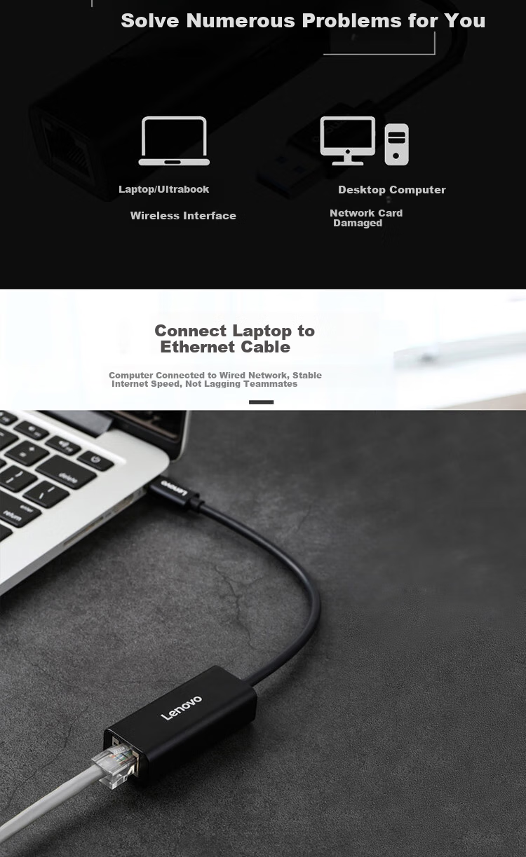 Lenovo Invests in Brand Yinengzhe USB to RJ45 Adapter, 100Mbps Wired Network Card Converter for Laptops And Desktop Computers 3