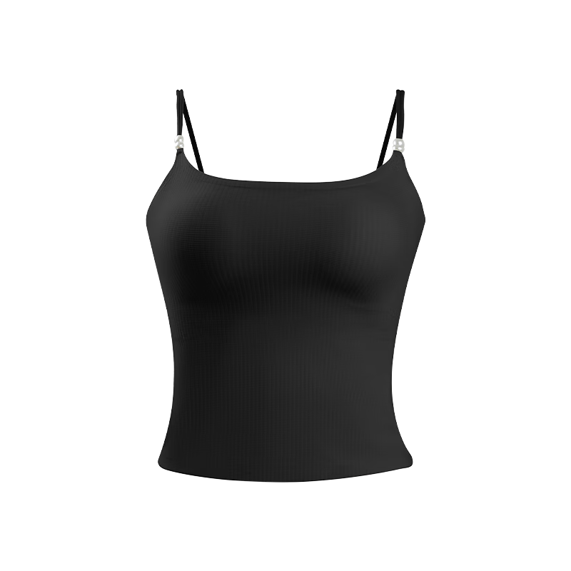 Herbal Original Color Women's Camisole Foundation Invisible Seamless with Chest Pad Lightweight Thin Straps 2025 New Pearl Camisole