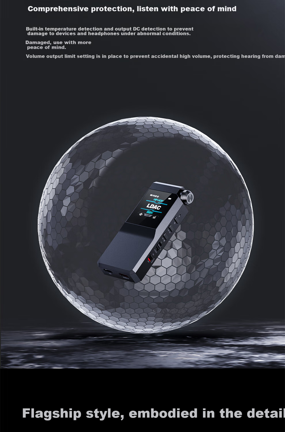 FiiO BTR17 Portable Wireless Bluetooth Earphone Car Phone HiFi Audio Receiver Amplifier with Bluetooth 5.4, Black Decoder 14