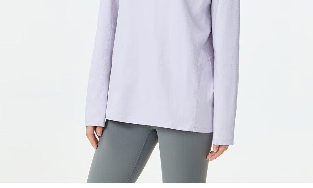HERDE PEOPLE Muxuangzhe Autumn Half-Open Collar Long Sleeve T-Shirt Unisex Couple 10A Antibacterial Sports Moisture-Wicking Knitwear Moonlight Gray XL 24