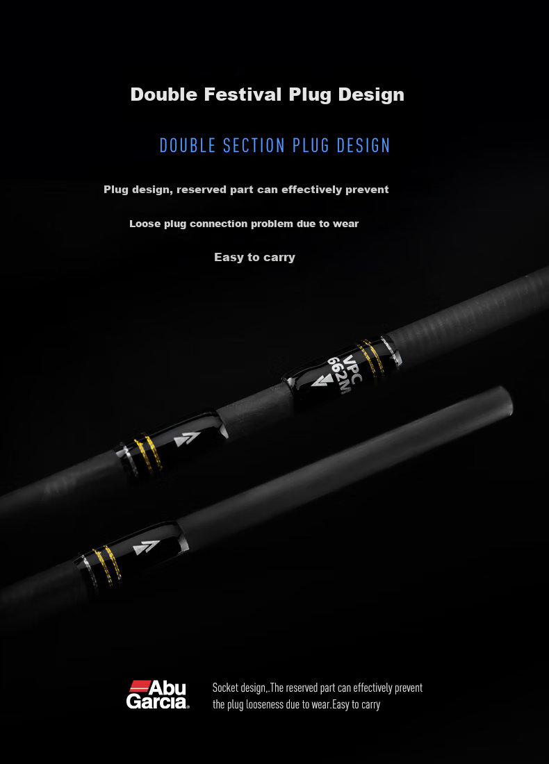 ABU GARCIA Second Generation Thunder Rod Heavy Action Black Lure Rod, 2.29 Meters [Single Rod], Gun Handle, XXH Actio 9