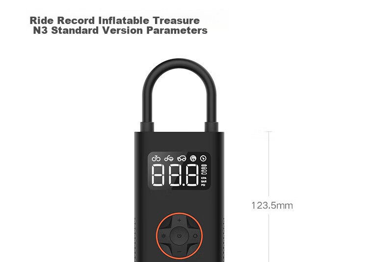 QiCYCLE N3 Portable Car Air Pump, Electric Inflator for Bicycles And Electric Vehicles, Wireless Air Compressor 24