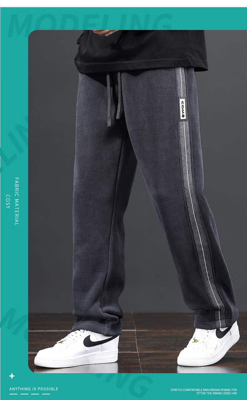 Romon Men's Summer Business Casual Wrinkle-Resistant Non-Iron Straight Fit Dress Pants Dark Gray 32 9