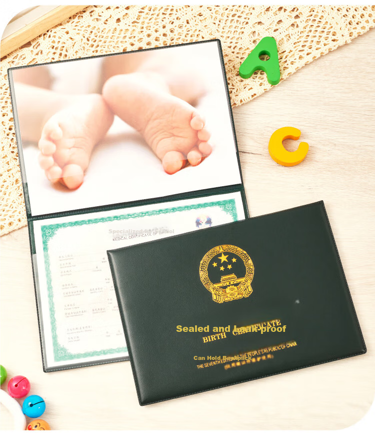 DSB (Disbi) Vaccine Record Cover, Standard Edition, Classic Thickened, Dark Green, Medical Certificate Outer Case for Baby Birth Certificate, Y11 9