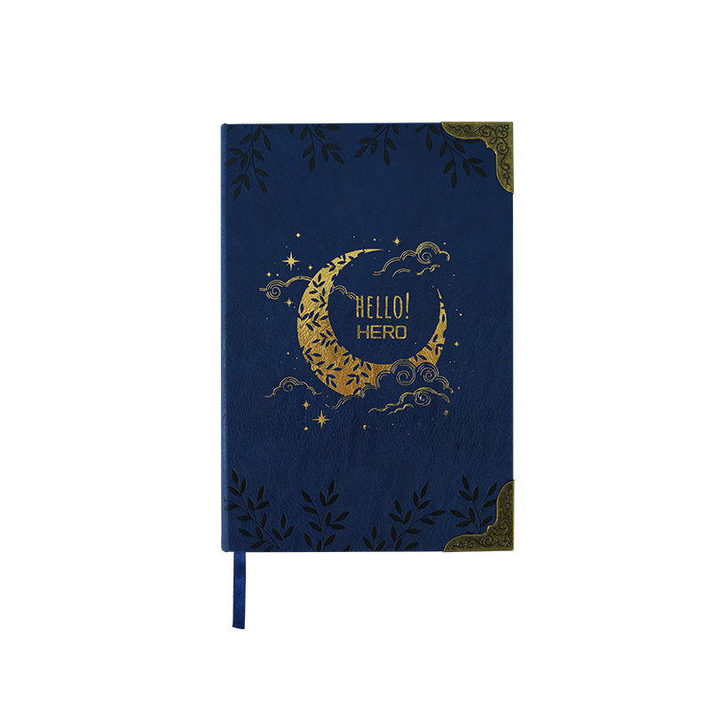 HERO New A5 Business Notebook Thickened Hard Cover Soft Leather Simple High-End Gift Meeting Portable Office Stationery Lined Detachable Diary Journal Binder