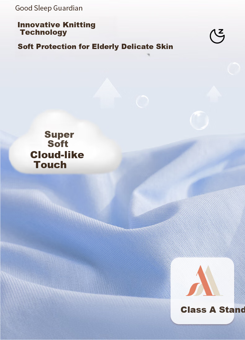 Hengyuanxiang Pure Cotton Four-Piece Bedding Set, Class A Knitted Nai Tei Mian 100% Cotton Bedding Set, Luofan (Blue), 2*2.3m 5