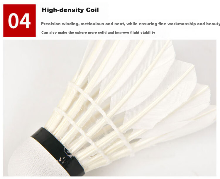 DHS Badminton Shuttlecocks, Durable Training And Competition Grade, Goose Feather, Pack of 6, Model 402A 4