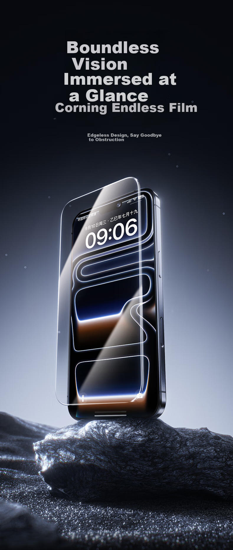 Benks [Corning AR Anti-Reflective] IPhone 18 Pro Anti-Reflective Tempered Glass Screen Protector, High Definition, Borderless, No Obstruction, Apple 17 Pro Anti-Glare Anti-Fingerprint Protective Film 3