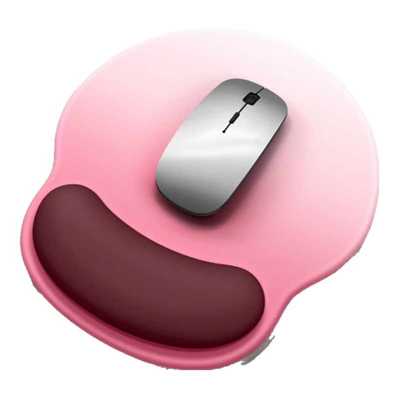 Jiasu [Gradient Color] Ergonomic Wrist Rest Silicone Mouse Pad Office Dopamine Gaming Computer Hand And Wrist Protector Thickened [Duo Rousuo Li - Rose Pink] Wrist Rest Pad