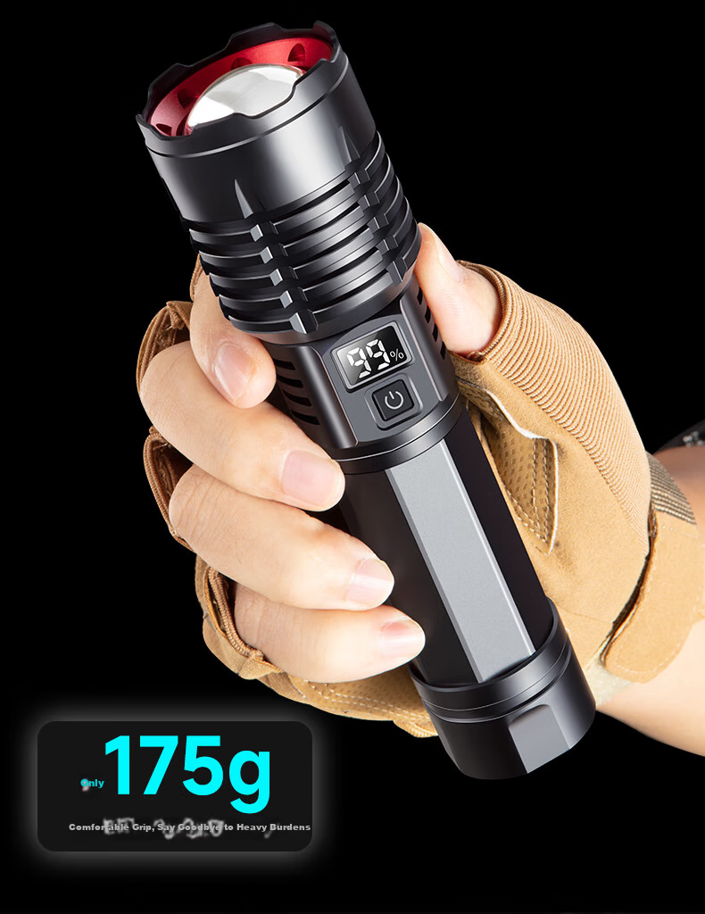 Aokesi High-Power Flashlight, Ultra-Bright Outdoor Zoomable Long-Range Rechargeable Multi-Functional Waterproof Portable Long Battery Life for Home Use 21