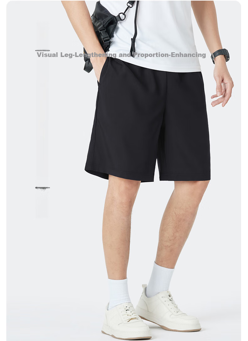 CAMEL Quick-Dry Breathable Shorts for Men And Women, Straight Loose Fit Outdoor Casual Sports Knee-Length Pants for Summer, Men's Size L 4