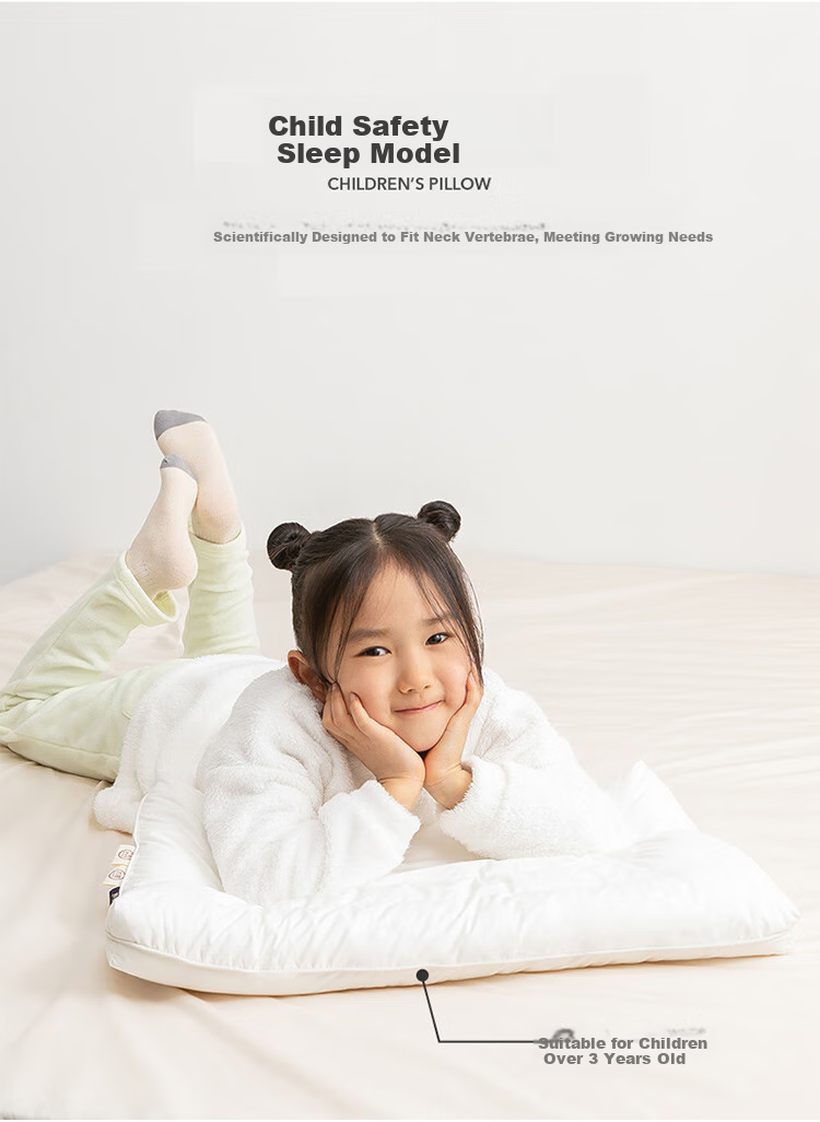 Dohia Pillow, All-Cotton Antibacterial Washable Children's Pure Cotton Comfortable Soft Pillow Core, Low Pillow Single Piece 60*40cm 13
