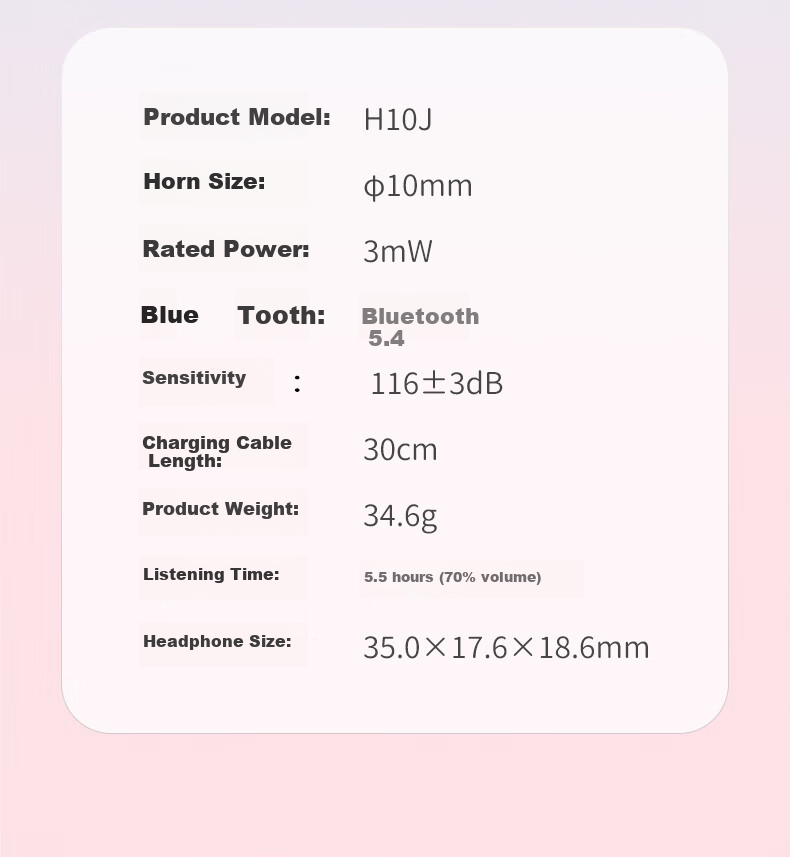 HP H10J True Wireless Bluetooth 5.4 ENC Calling Noise Reduction Semi-In Compact Music Earphones Compatible with Apple Huawei Xiaomi Phones for Gaming Entertainment And Office Use Sunset Orange 32