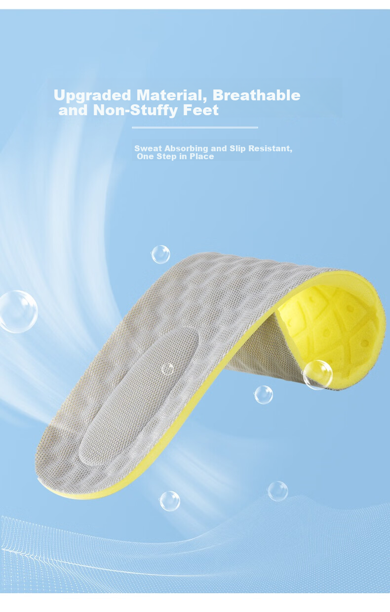 FOOTOPPO Squishy Insoles for Men, Shock-Absorbing Soft Cushioning Running Insoles for Women, Thick Ultra-Soft Military Training Soft Sole Insoles 7